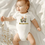 Party Animal Birthday Outfit, Kids Safari Birthday Baby Bodysuit<br><div class="desc">One Silly Goose” Personalized First Birthday Baby Bodysuit! Featuring a cute goose illustration and fun,  whimsical lettering,  this soft and comfy outfit is perfect for your baby’s milestone day.</div>