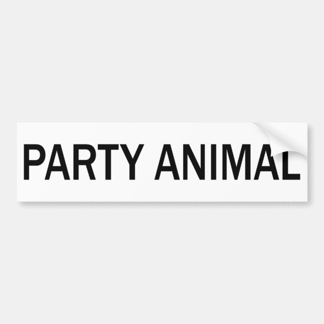 Party Animal Bumper Sticker (Front)