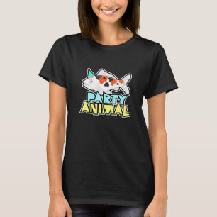 Party Animal Carp Fish Goldfish Graphic Birthday T-Shirt