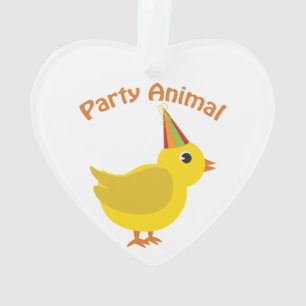 Party Animal Chick Ornament