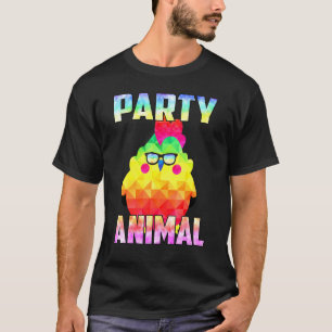 Party Animal Chicken Coop Farmer Rave Edm Tie Dye T-Shirt