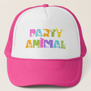 Party Animal Colourful Pink Trucker Hat