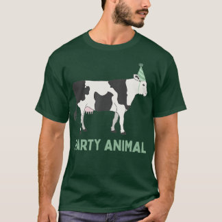 Party Animal Cow Birthday Cow Birthday T-Shirt