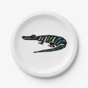 Party animal! CROCODILE -Wildlife - Nature - Party Paper Plate