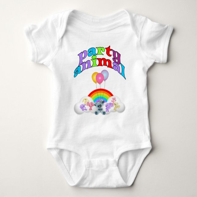 Party Animal Fun Baby Bodysuit (Front)