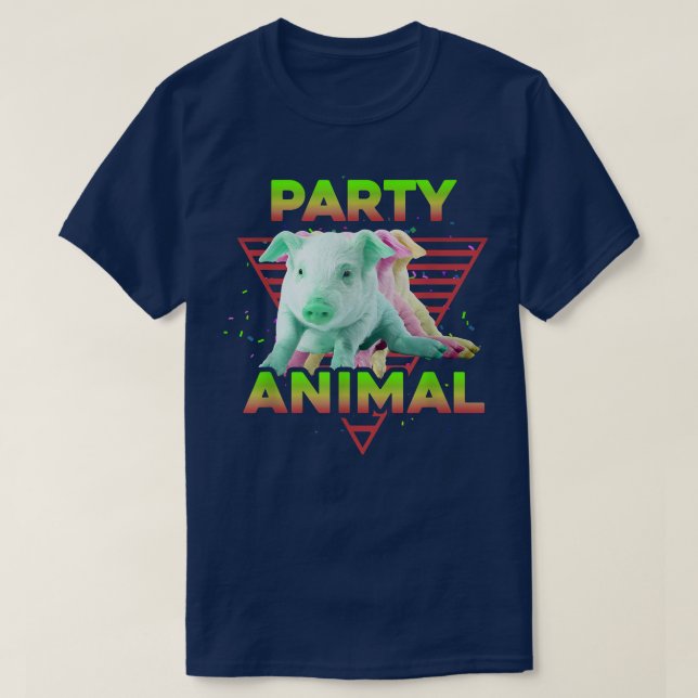 PARTY ANIMAL Funny Pig Lover Girls Boys Kids Farme T-Shirt (Design Front)