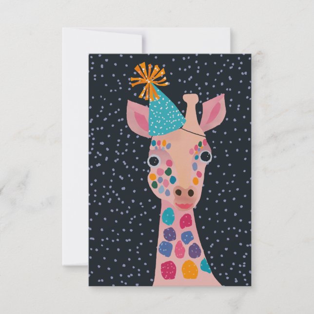 Party Animal Giraffe Notecard (Front)