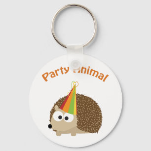 Party Animal! Hedgehog Key Ring