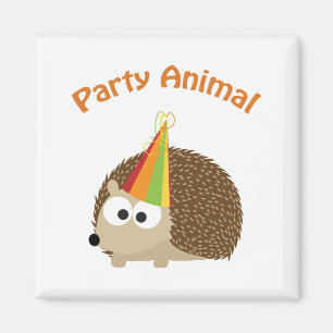 Party Animal! Hedgehog Magnet