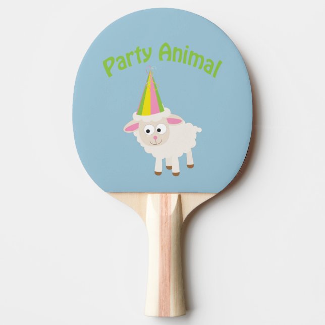 Party Animal! Lamb Ping Pong Paddle (Front)