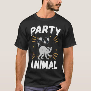 Party Animal Lemur Birthday Cool Squad  Theme Part T-Shirt