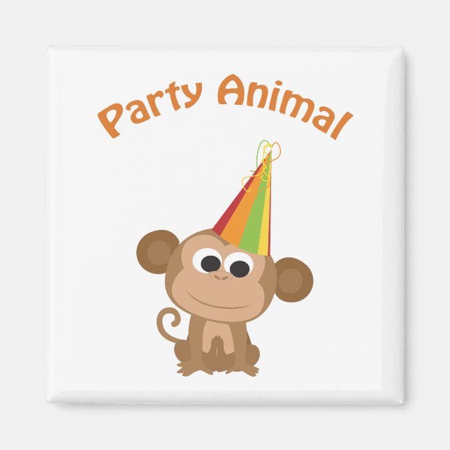Party Animal! Monkey Magnet (Front)