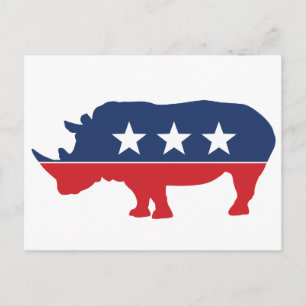 Party Animal - Rhino Postcard