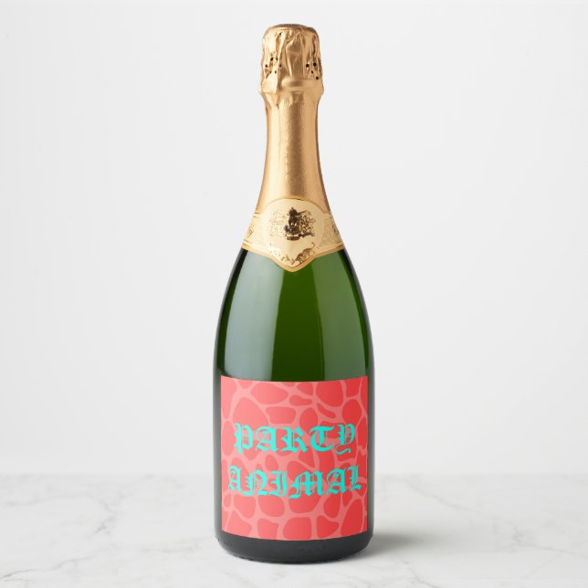 Party Animal Sparkling Wine Label (Front)