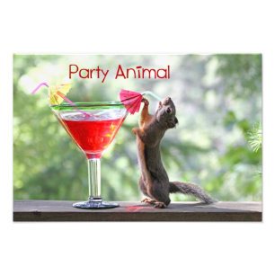 Party Animal Squirrel Photo Print