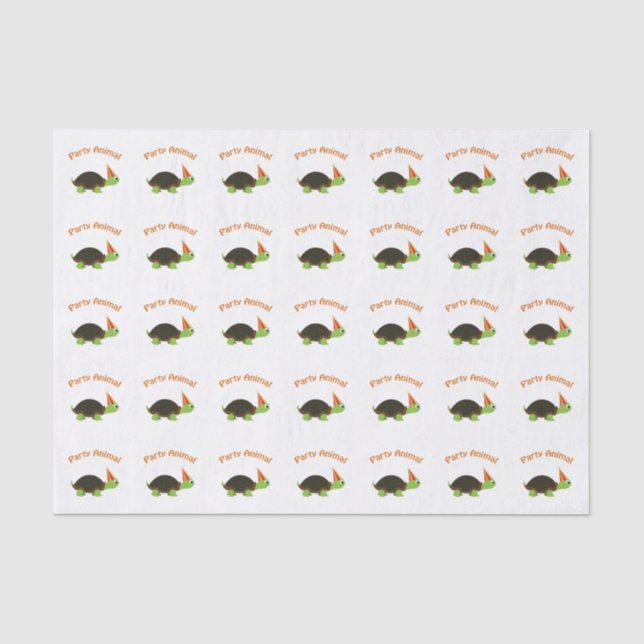 Party Animal Turtle Tissue Paper (Front)