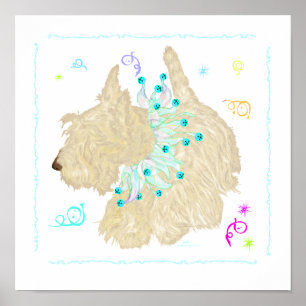 Party Animal Wheaten Scottie Poster