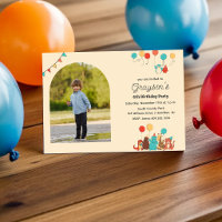 Party Animals and Arch Shaped Photo Kids Birthday