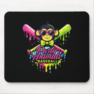 Party animals baseball funny monkey tank toppng mouse pad