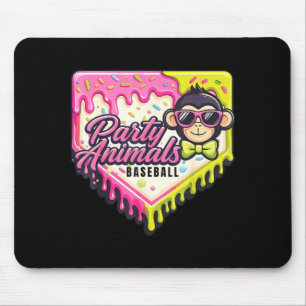 Party Animals Baseball Ice Cream Drip Game Day Mouse Pad