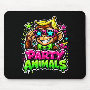 Party animals baseball jersey funny monkey vibrant mouse pad