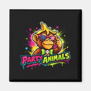 Party animals baseball jersey magnet