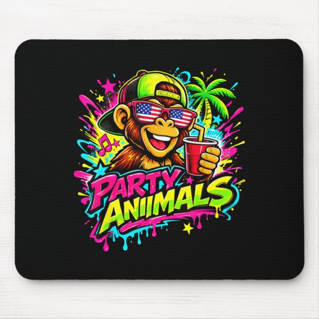 Party Animals Baseball Jersey Mouse Pad (Front)