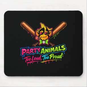 Party Animals Baseball Jersey Mouse Pad
