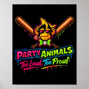 Party animals baseball jersey poster