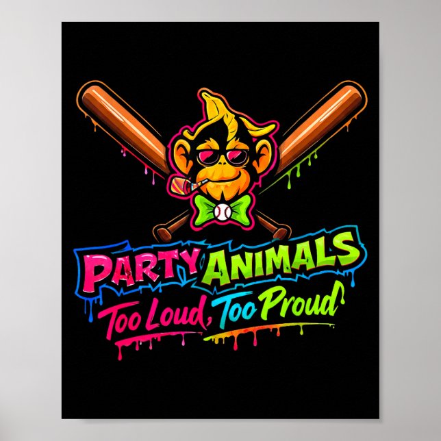 Party animals baseball jersey  poster (Front)