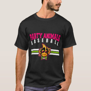 Party animals baseball retro monkey sunglasses T-Shirt
