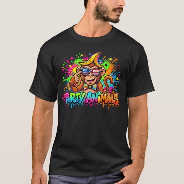 Party Animals Baseball T-Shirt (Front)