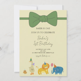Party Animals Boys Birthday Invitation