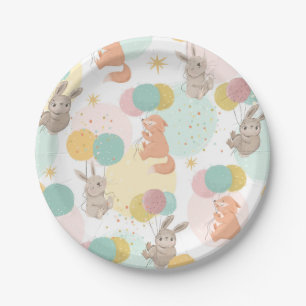 Party Animals Colourful Kids Birthday Party Paper Plate