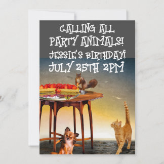 PARTY ANIMALS CUSTOM INVITATIONS