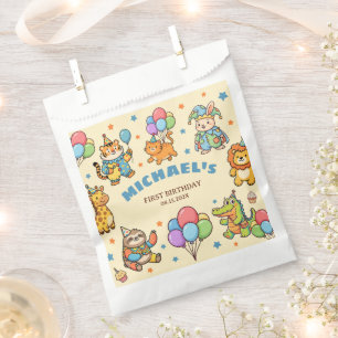 Party Animals First Birthday Party Whimsical ZOO Favour Bag