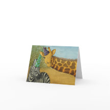 Party Animals: Giraffe/Zebra Card 4"x5.6"