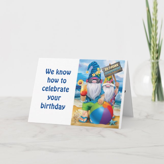 PARTY ANIMALS GNOME STYLE CARD (Front)