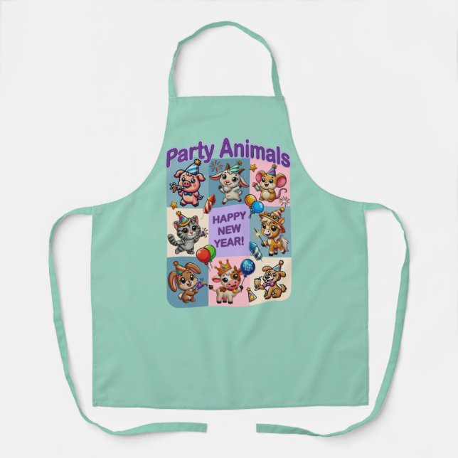 Party Animals "Happy New Year" Apron (Front)