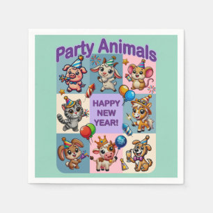 Party Animals "Happy New Year" Napkin