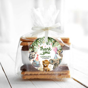 Party Animals Jungle Personalised Thank you Favour Tags