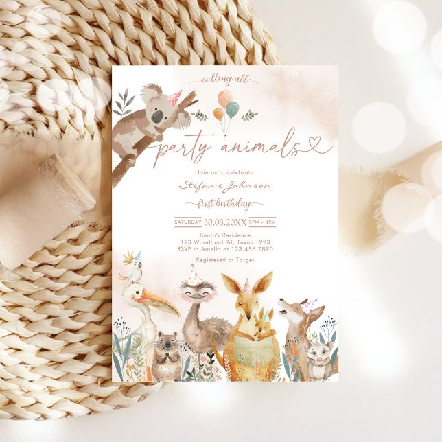 Party Animals Kids Birthday Invitation (Creator Uploaded)