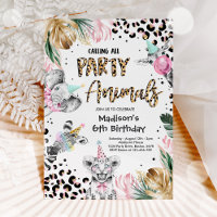Party Animals Leopard Print Wild Safari Birthday