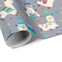 Party Animals Llama Birthday Party Grey