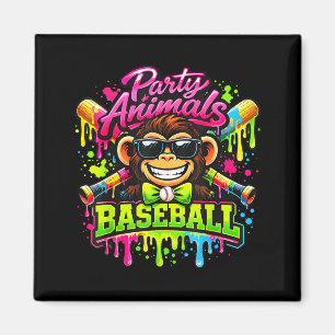 Party animals meme baseball funny monkey  magnet