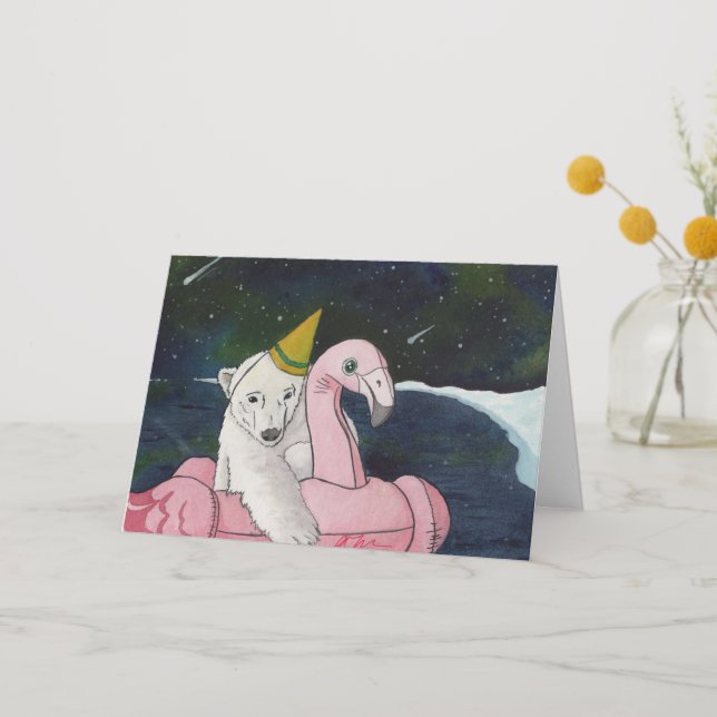 Party Animals: Polar Bear Card A5 (Front)
