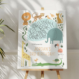 Party Animals! Safari Birthday Party Welcome Sign