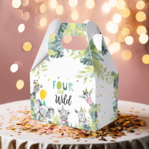 Party Animals Safari Four Ever Wild Boy Birthday Favour Box