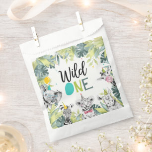 Party Animals Safari Wild One Boy Birthday Party Favour Bag