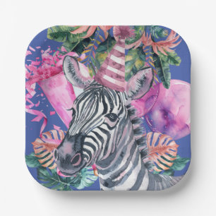 Party Animals Safari Wild One Boy Birthday Party Paper Plate